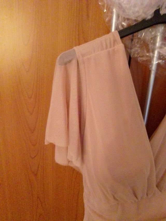 Abito lungo sposa nuovo rosa