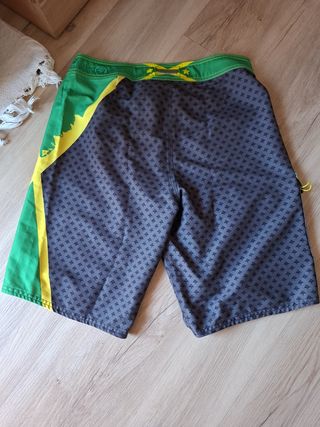 Bañador corto Hurley verde-negro