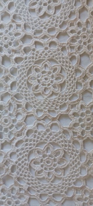 Colchas ganchillo algodón beige