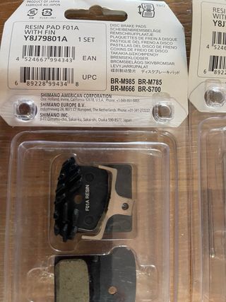 Pastillas Shimano XTR XT SLX Alfine