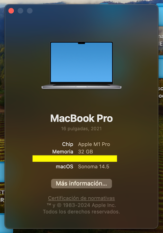 MacBook Pro 16" M1 Pro 32GB/1TB Potente + Scatola