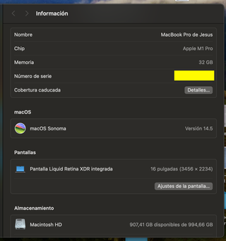MacBook Pro 16" M1 Pro 32GB/1TB Potente + Scatola