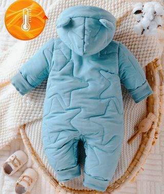Buzo Bebé Invierno - 9-12 meses, color verde agua.