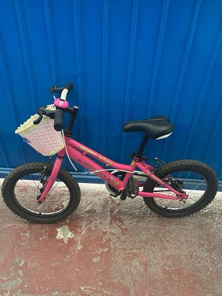Bicicleta niña 16" rosa -  a partir de 4 aňos