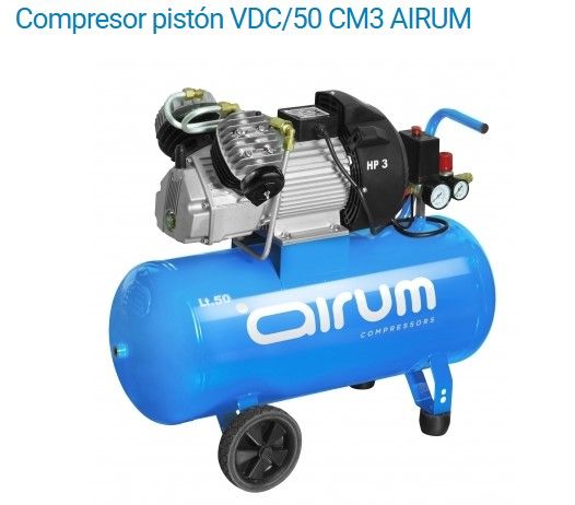 Compresor en V 3HP, GRAN CAUDAL: 350 ltrs/min