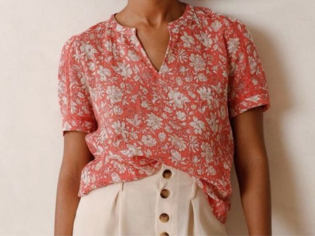 blusa flores mujer indi&cold. talla S/M