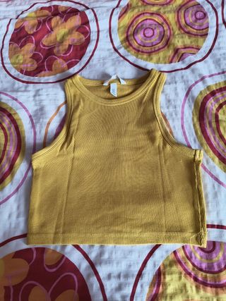 Top amarillo talla S