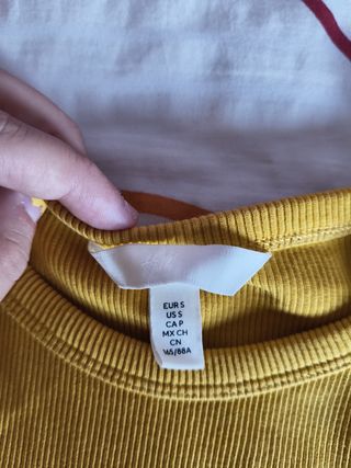 Top amarillo talla S