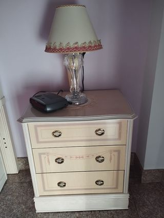Dormitorio completo beige con cama 1.50m