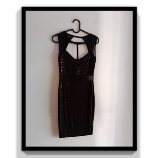 Vestido  fiesta  negro lentejuelas