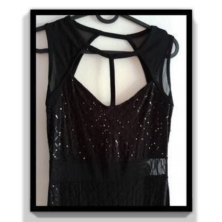 Vestido  fiesta  negro lentejuelas