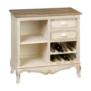 Armario de vino blanco estilo provenzal