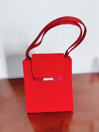 Bolso fiesta terciopelo rojo