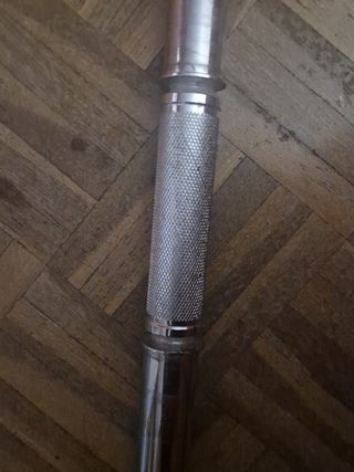 Barra corta Mancuerna para pesas - Barra cromada 