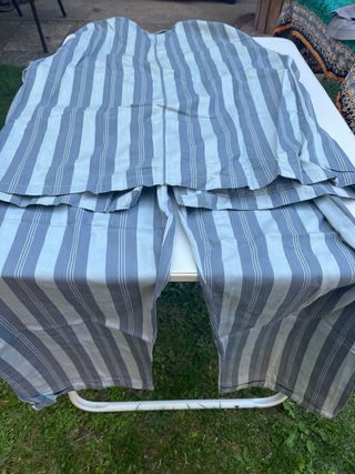 Pigiama da uomo a righe grigie blu