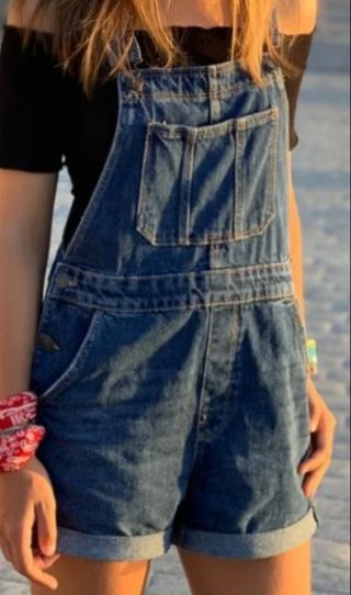 Peto short vaquero+top  Bershka talla S