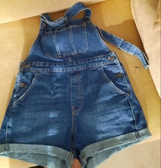 Peto short vaquero+top  Bershka talla S