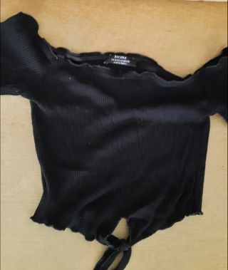 Peto short vaquero+top  Bershka talla S