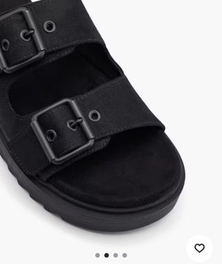 Sandalias tipo Birkenstock negras terciopelo - 36