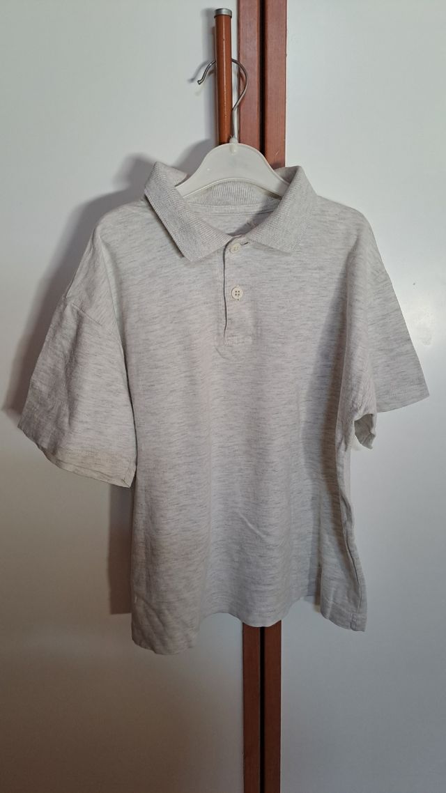 Polo bimbo 6-7 anni grigia
