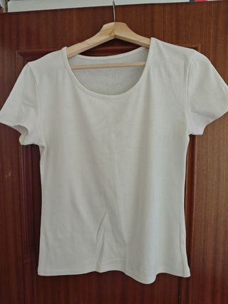 Camiseta blanca manga corta