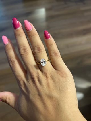 Anillo oro y circonita