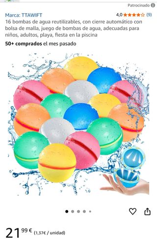 Bolas agua TTAWIFT reutilizables - 16uds