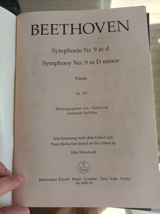 Partitura Beethoven Sinfonía No.9
