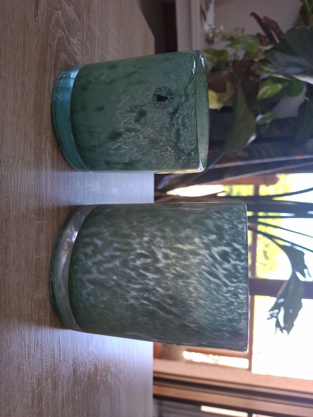 Jarrones cristal verde - 2 uds