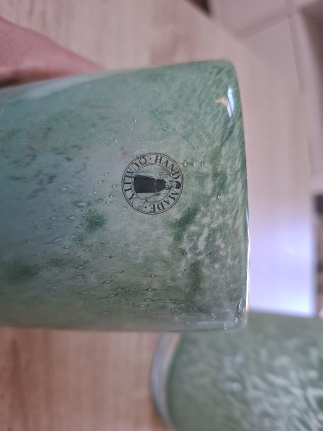 Jarrones cristal verde - 2 uds