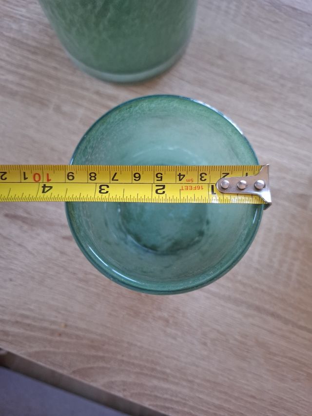 Jarrones cristal verde - 2 uds