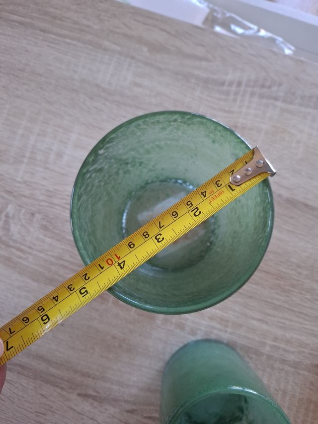 Jarrones cristal verde - 2 uds