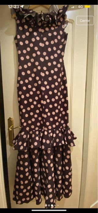 Traje Flamenca marrón-lunares