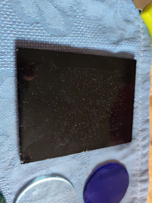 Vetri colorati: 10 pezzi tondi e rettangolari