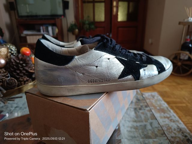 Golden Goose Zapatillas Plata-Negro originales.