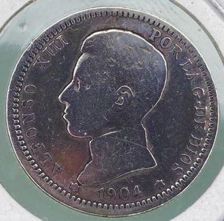Moneda Alfonso XIII 1 Peseta 1904
