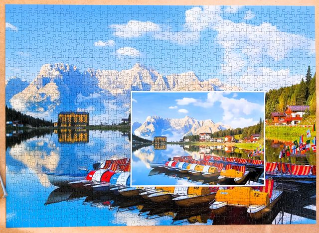 Caja de 5 puzzles de Europa completos marca King