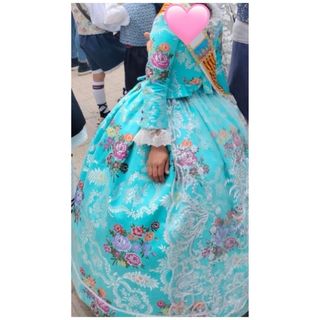 Traje de Fallera niña turquesa 