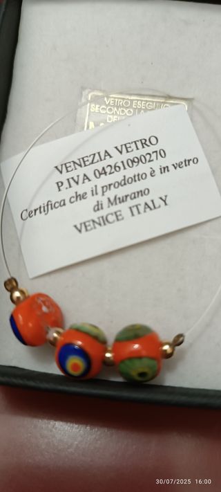 Bracciale Murano Glass - Arancio Verde