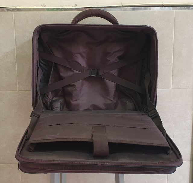 Maleta cabina marrón trolley