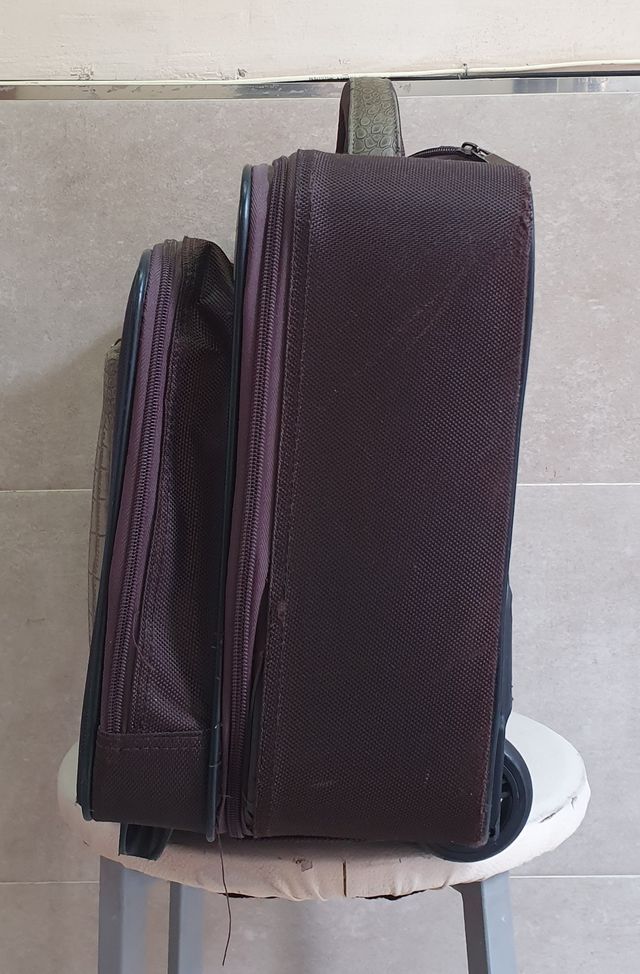 Maleta cabina marrón trolley