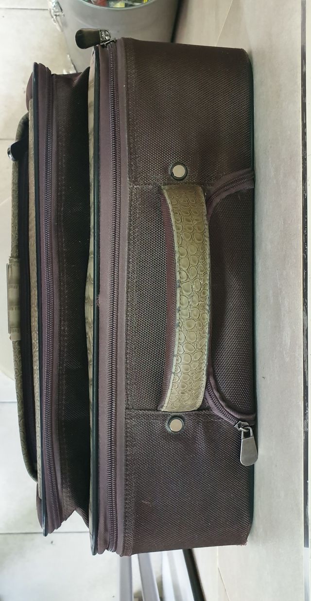 Maleta cabina marrón trolley