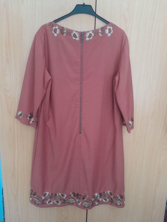 Vestido Junco y Arena XXL - 46 coral