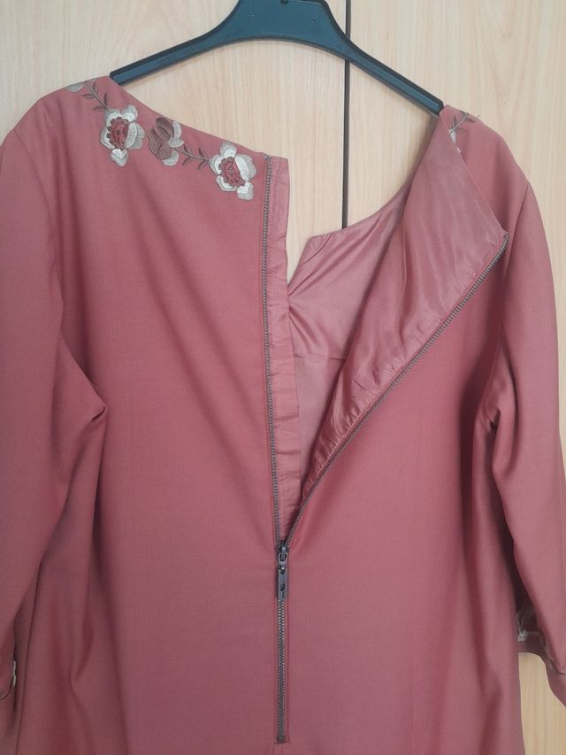 Vestido Junco y Arena XXL - 46 coral