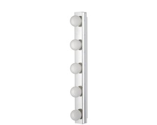 Lampara tocador 5 luces - plata