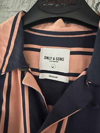 Camicia Only & Sons righe rosa-nera M