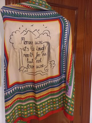 Pañuelo seda estampado