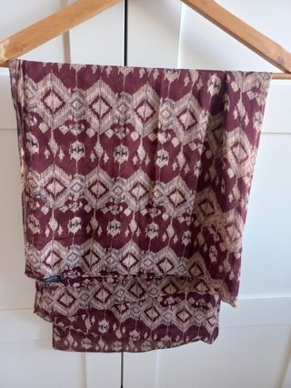 Pañuelo seda marrón beige