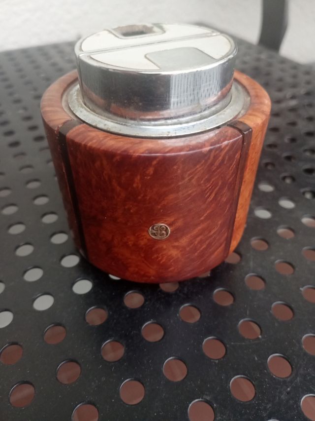 Accendino da tavolo vintage in legno