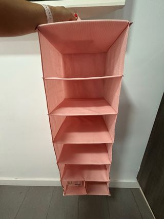 Organizador armario tela rosa